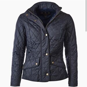 Barbour Flyweight Calvary Quilted Jacket Coat in Navy Size 4. Worn once